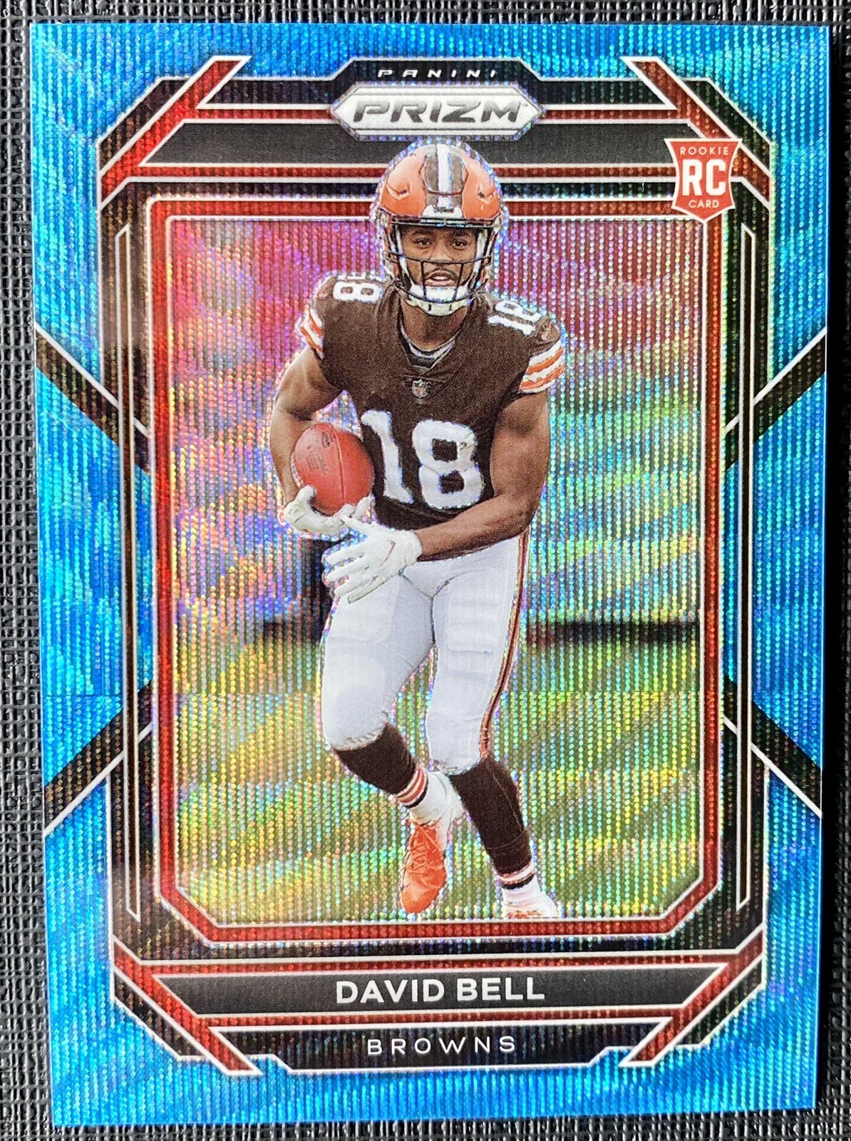 2022 David Bell - Panini Prizm Blue Wave /199 - Browns Rookie RC #334