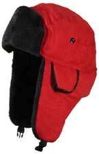 Best Winter Hats Adult Russian/Aviator Faux Suede Leather w/Faux Fur