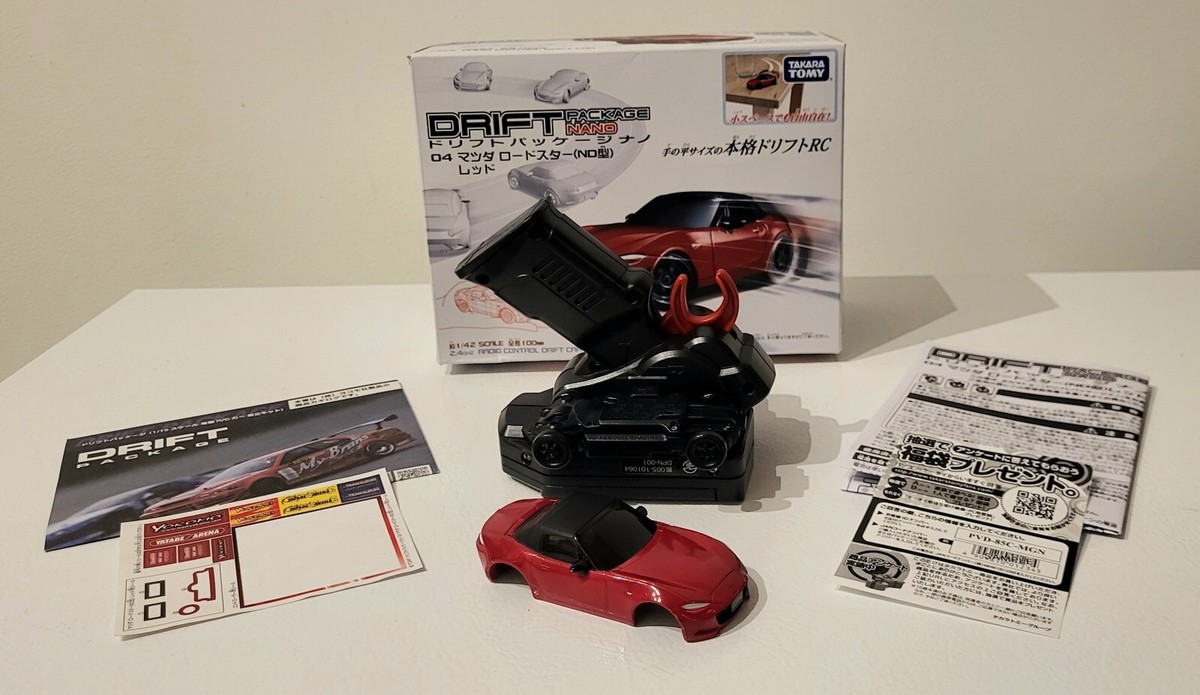 TOMY Drift Package Nano Radio Control RC Red Mazda Miata Roadster