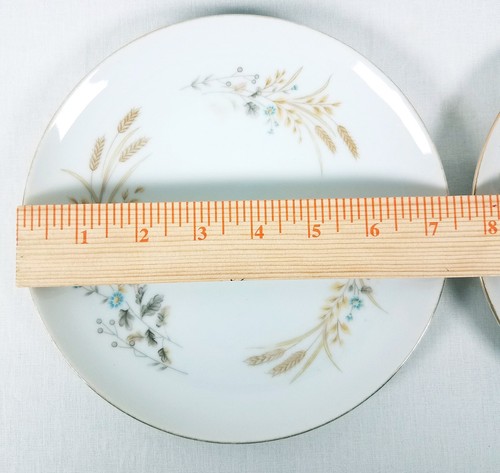 LOT OF 4 Fine China of Japan AUTUMN WHEAT Salad Dessert Plates - Picture 3 of 4