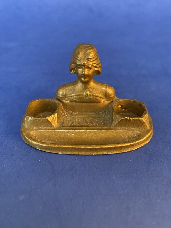 19thc Antique DOLL HOUSE miniature GERLACH Art Nouveau/Jugenstil INK STAND