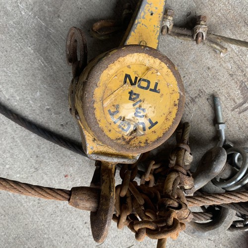 Tugit 3/4 Ton Ratchet Chain Hoist Come-A-long Winch Rigging Chains, Hooks Cables - Picture 3 of 7