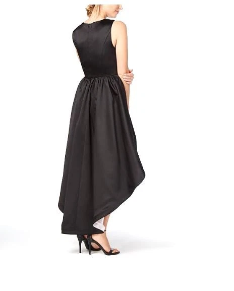Betsy and adam clearance high low satin dress