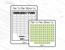 2664-1~~Emergency Fund Savings Plan Planner Stickers.