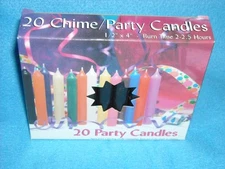 Christmas Angel Chime Candles, Black, Box of 20, NIB, 1/2" by 4" tall