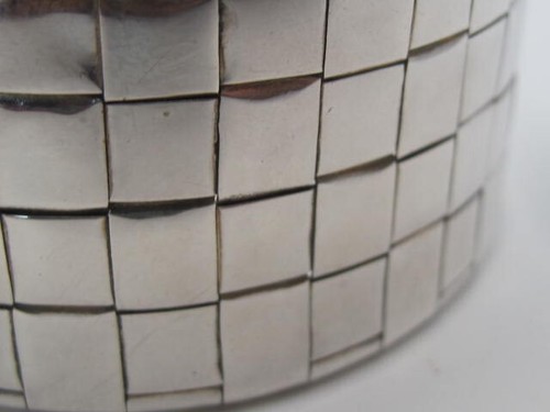 VTG Sterling Silver 925 1-1/4” Wide Open Cuff Bracelet Woven Weave 7.5" - 50.1g - Picture 4 of 8