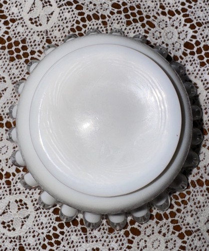 Fenton SILVER CREST Milk Glass Mayonnaise Bowl & Under-Plate #7203 - Picture 3 of 8