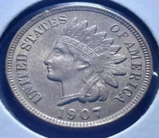 1907 1C RB Indian Cent Unc 