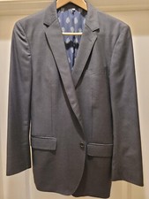 BONOBOS Slim Fit Mens Reda Blazer Sport Coat 2-Button Jacket 42R WOOL Gray