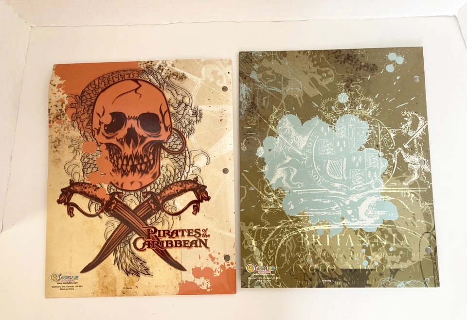 VTG Pirates Of The Caribbean Pocket Folders Disney Curse Of The Black Pearl - Image 3 of 4