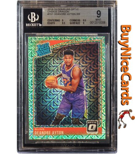2018 Deandre Ayton Donruss Optic Rated Rookie Choice Dragon SP RC #157 BGS 9 Mt