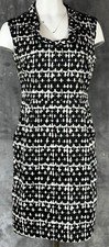 Ann Taylor Black & White Sleeveless Dress sz 10 (15309)