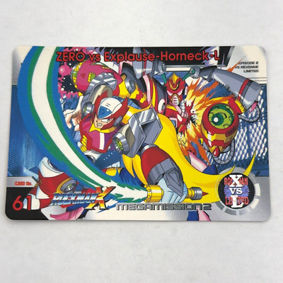 ROCKMAN X MegaMission 2 Card Zero vs ROCKMAN X NO61 Bandai 1996 Japanese