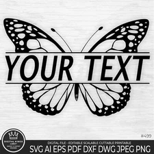 Butterfly Monogram Butterfly digital vector file SVG PNG Cricut Commercial use