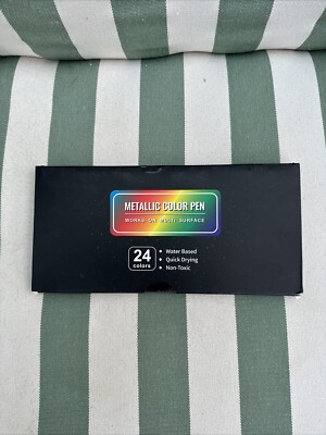 24 Metallic Farbstifte Multi Oberflächen Wasserbasis Ungiftig 