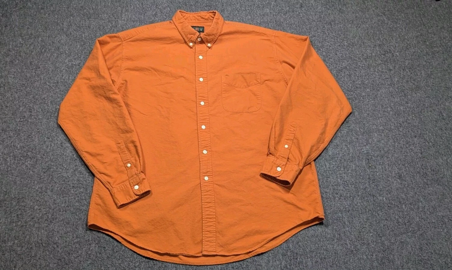 J Crew Shirt Men's Extra Large 90s Orange Oarsman Workwear Grandpacore Hiking