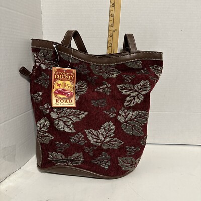 NWT Old Country Authentic Road  Ubuntu /Gold Leaves Purse