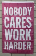 Motivational Flag Free Ship Nobody Cares Work Harder Gym USA 3x5' Sign Banner