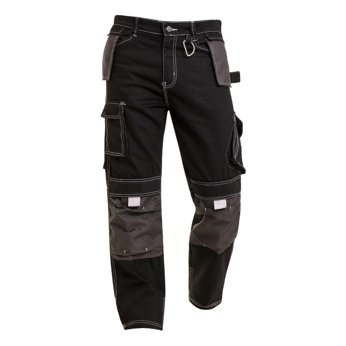 Men Cargo Combat Work Trousers Workwear Pants Heavy Duty Holster Knee Pad Pocket