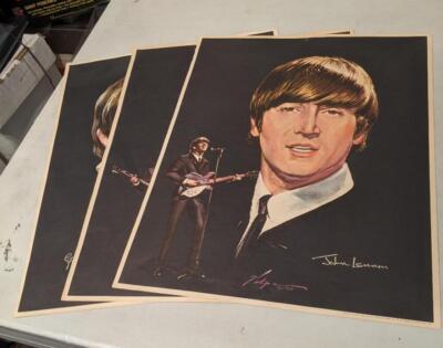 The Beatles 1964 Color Poster prints Set of three MISSING RINGO | eBay