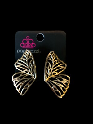 Big Butterfly Stud Angel Wings Metal Gold Color Earrings for Women Jewelry