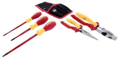 Wiha 32875 5 Piece Insulated Pliers and Cutters with SlimLine Screwdrivers Set