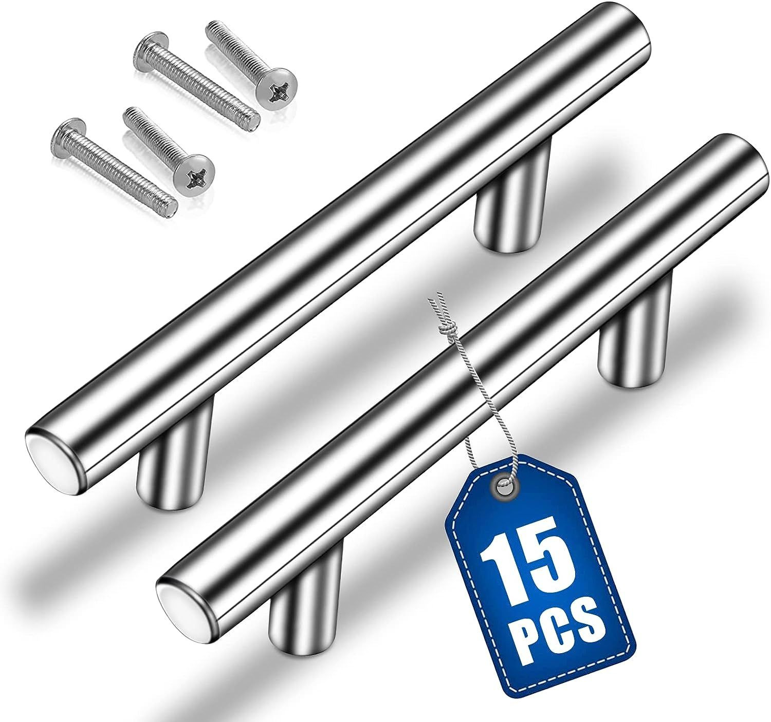 15 Pezzi Maniglie per Mobili da Cucina, Armadietti Spazzolati...