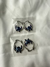 2 Pair Stitch Earrings Ear Rings Stud Lilo And Present Birthday Christmas Gift