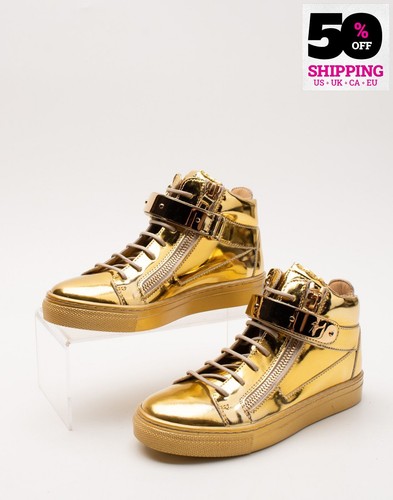 RRP €360 GIUSEPPE ZANOTTI Leather Sneakers EU 30 UK 11.5 US 12 Made in Italy