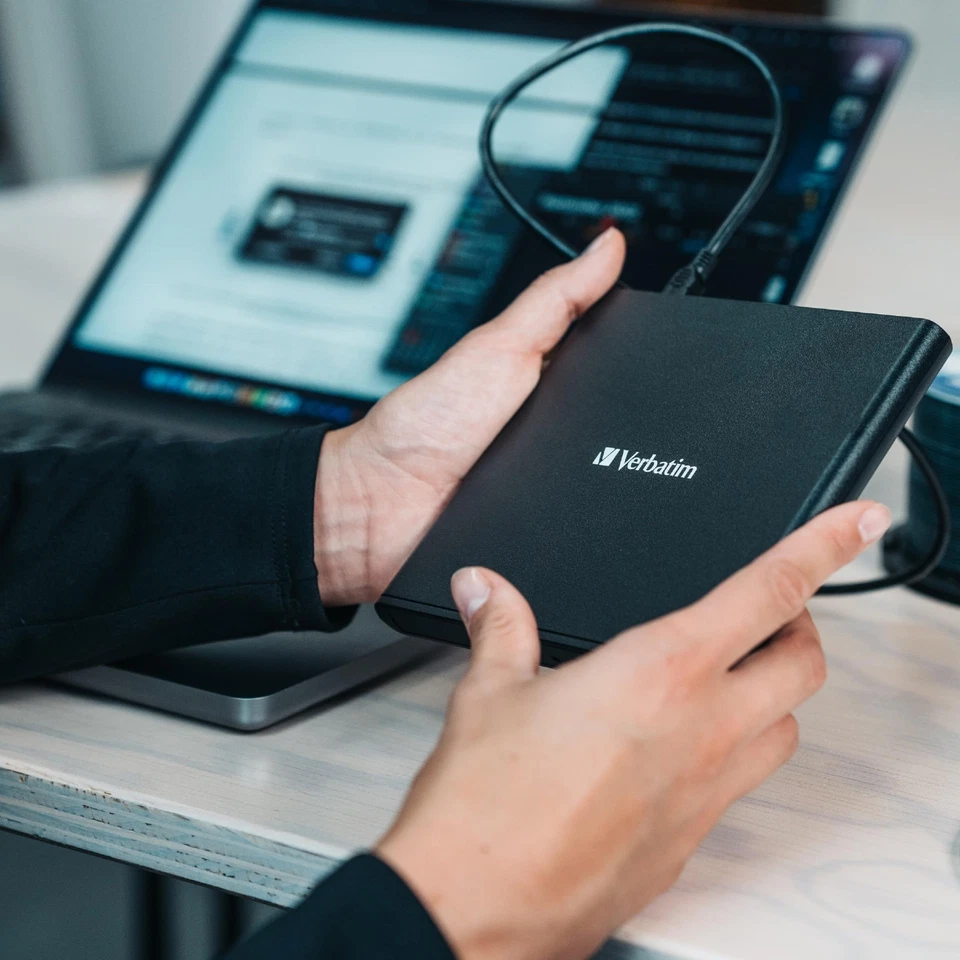 Unidad de CD externa portátil Verbatim 98938, CD/DVD portátil USB 2.0 +/- personal  Foto 3 de 4