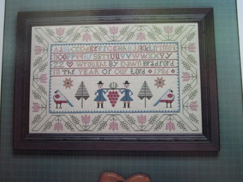 Sheepish Designs The Little Fat Birds Sampler Cross Stitch Dawn Bradford 1987 - Picture 2 of 5