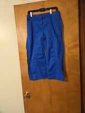 Boden Blue Seamed Cropped Wide Leg Pants 6