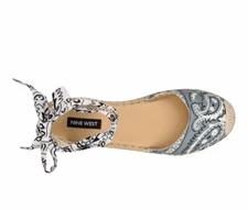 NINE WEST Meow Blue Bandana Espadrille Sandals sz 10 New