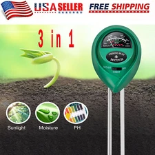 3 in 1 Digital PH Tester Sunlight Soil Moisture Meter Detector Plant Garden US