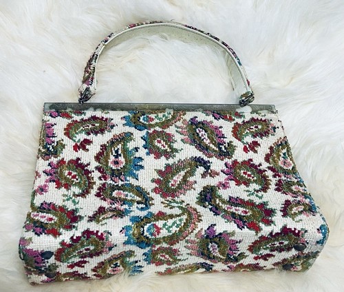 Vintage Garay Tapestry Grandmacore Satchel Purse - Picture 4 of 10