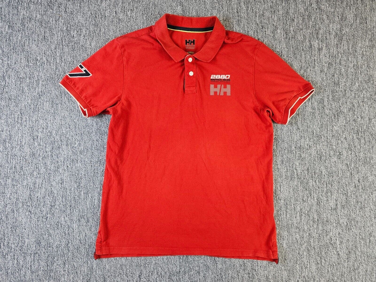 Camisa Polo Helly Hansen Para Hombre Talla L Roja Manga Corta 2880 Translantic Race 77