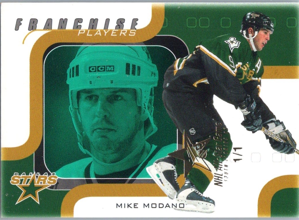 2002-03 ITG BAP Memorabilia NHL All-Star Game 1/1 Stamped Mike Modano Stars