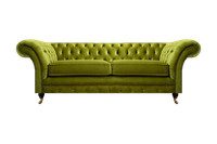 Wohnzimmer OlivengrüNer Chesterfield Zweisitzer Polstersofas Edle Couch