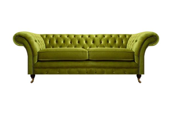 Wohnzimmer OlivengrüNer Chesterfield Zweisitzer Polstersofas Edle Couch-image