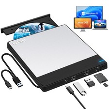 External CD Drive for Laptop: DVD Player for Mac Windows Plug  Play