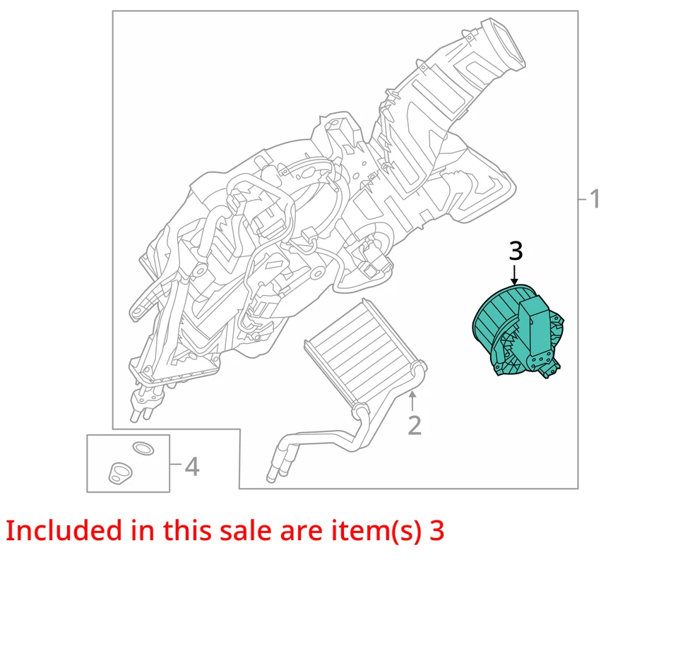 Motor soprador CA aquecedor Ford Flex 2015 fabricante de equipamento original 82K milhas - LKQ404223295 - Imagem 4 de 4