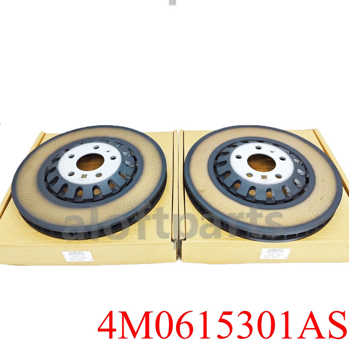 2Pcs  Performance Front 375mm Vented Brake Disc Rotors For Audi A6 A8 Q Q7 Q8