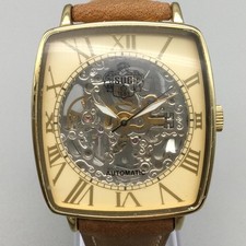 SUG 1883 Mens Watch 36mm Skeleton Gold Dial B...