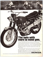 1969 HONDA 450 SCRAMBLER MOTORCYCLE Vintage 8"X11" Magazine Ad 1960's M783