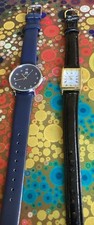 2 Ladies Watches New Working Leather Straps Constant & Danish Design 