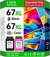 67XL Ink Cartridge for HP 67 Deskjet 2700 2755 2855 4152 4155 Envy 6055 6455 LOT