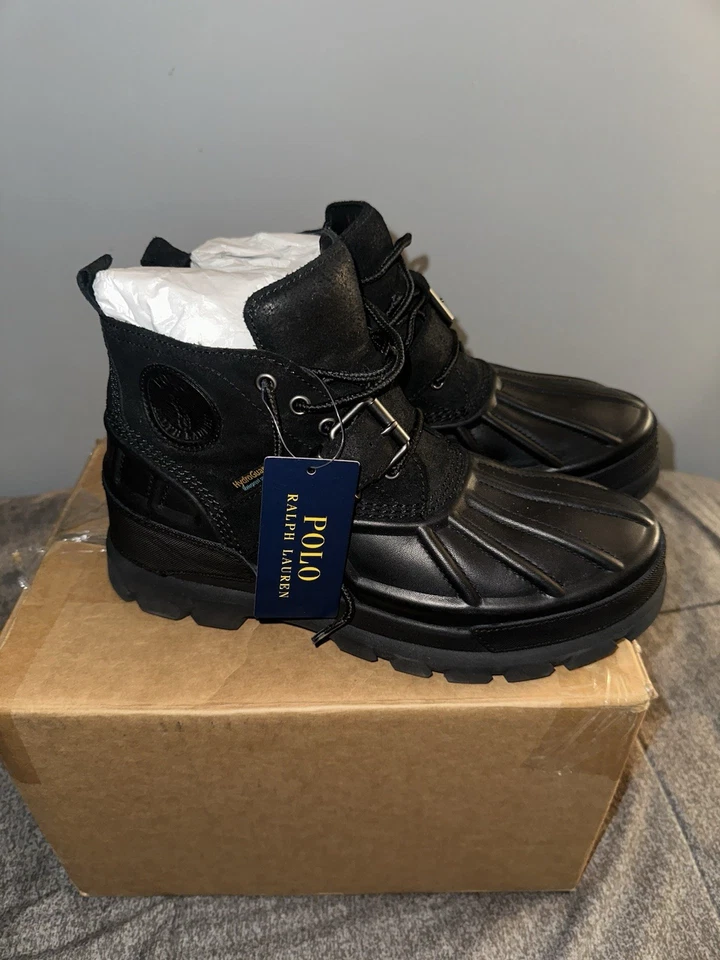 DS NUEVO Polo Ralph Lauren Oslo Bota Baja Para Hombre Talla 9 Negro 812845237001 Foto 3 de 4