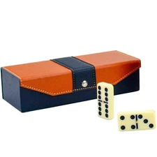Dominos Set for Adults, Dominoes Set for Kids and Adults, 28 Ivory Jumbo Domi...