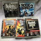 Guitar Hero Legends of Rock, World Tour, 5, Beatles, Rock Band 2 PS3 Game Lot