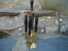 Vintage Antique Brass Dinner Table Stand With Spoons Fork Utensils Kitchenalia